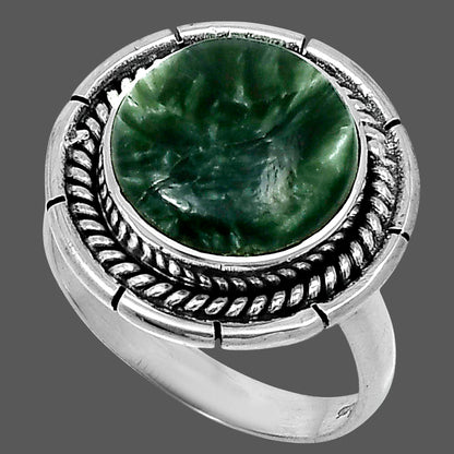 Premium Quality Russian Seraphinite Ring size-7 R-1728 47-ER13936