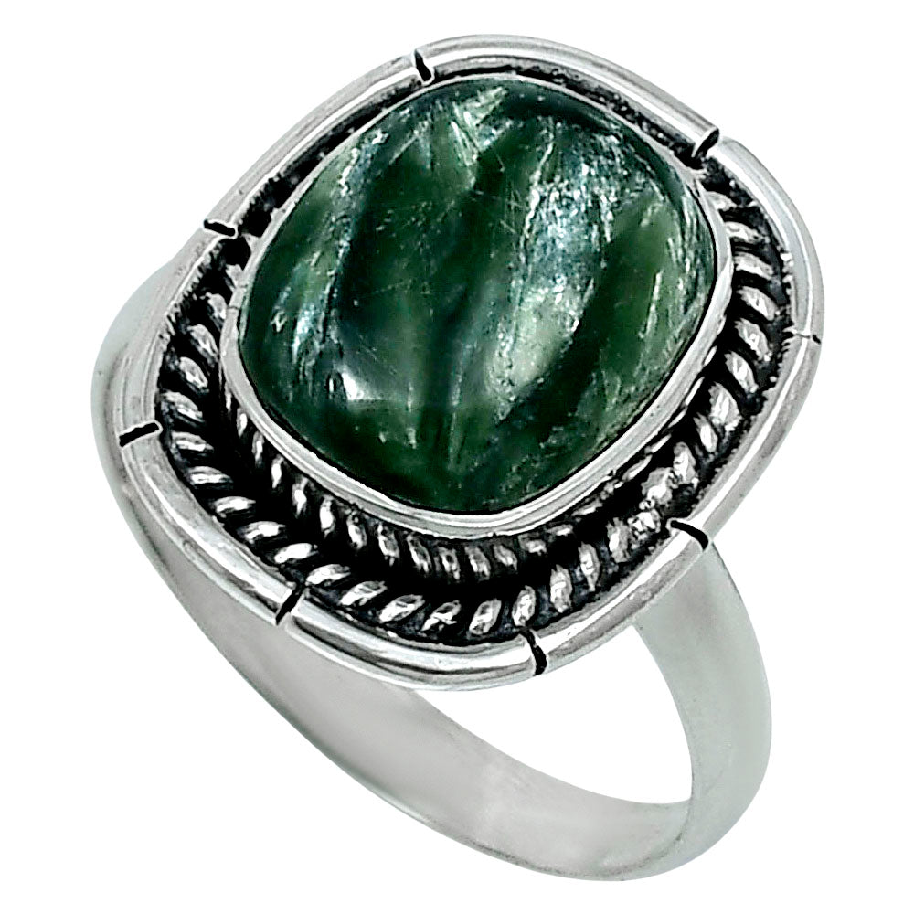 Premium Quality Russian Seraphinite Ring size-8 R-1728 47-ER13940