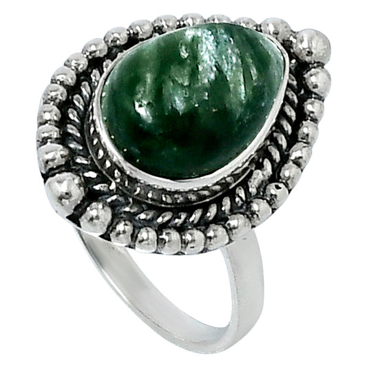 Premium Quality Russian Seraphinite Ring size-6 R-1154 47-ER13948