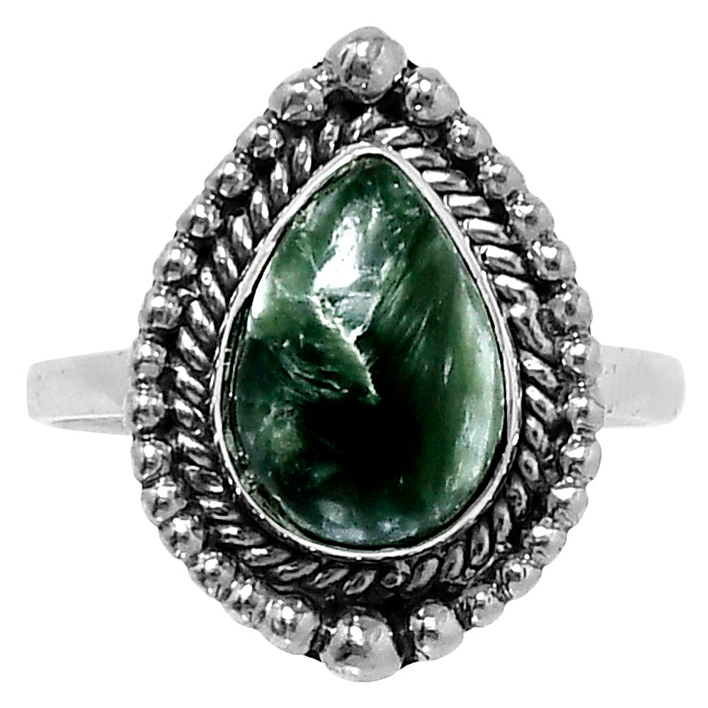 Premium Quality Russian Seraphinite Ring size-8 R-1154 47-ER13951