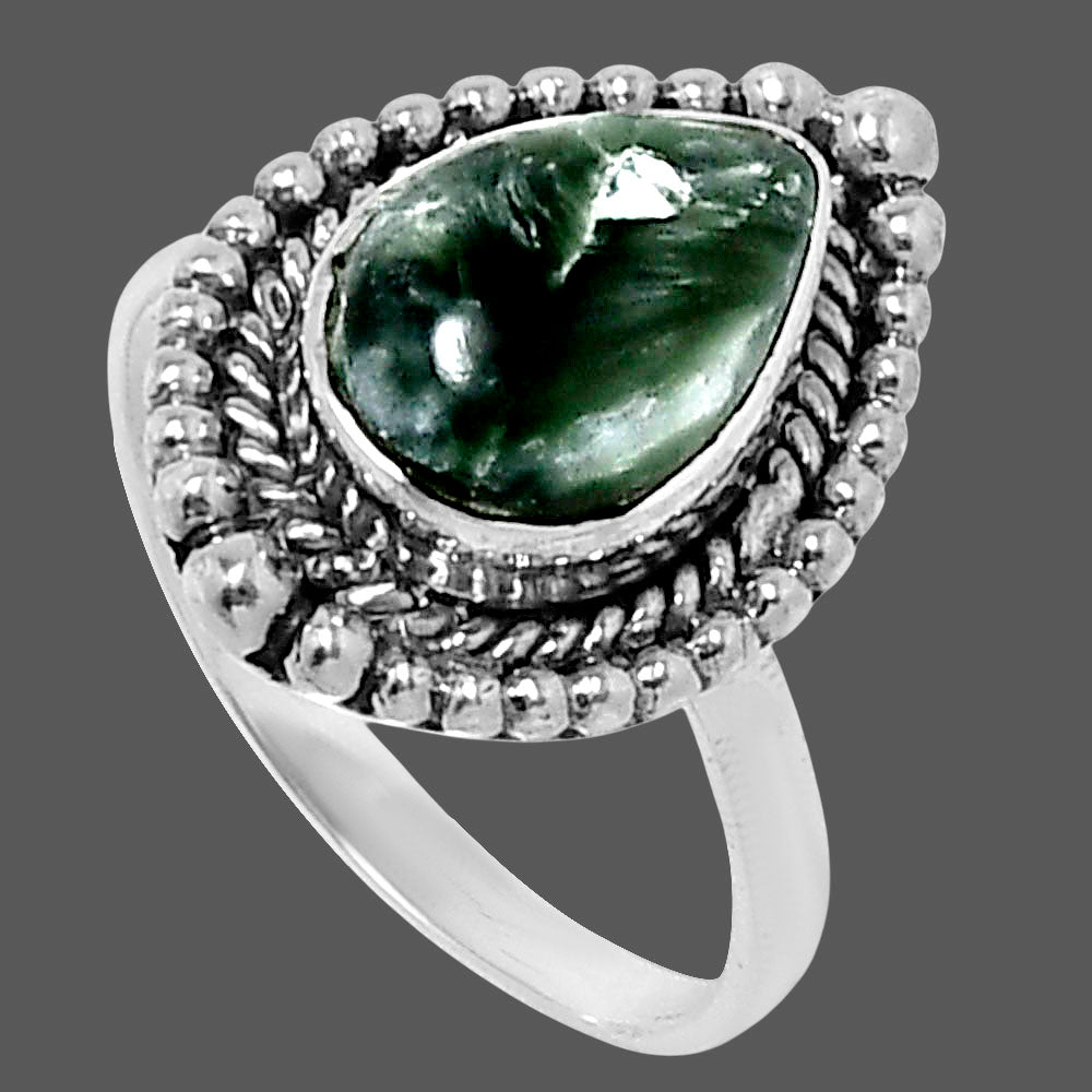 Premium Quality Russian Seraphinite Ring size-8 R-1154 47-ER13951