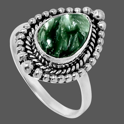 Premium Quality Russian Seraphinite Ring size-8 R-1154 47-ER13953