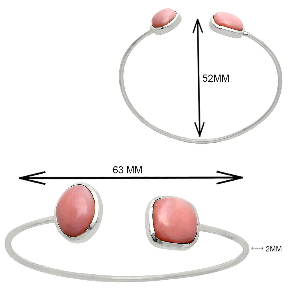 Premium Quality Pink Opal Cuff Bangle Bracelet B-1004 48-EB10512