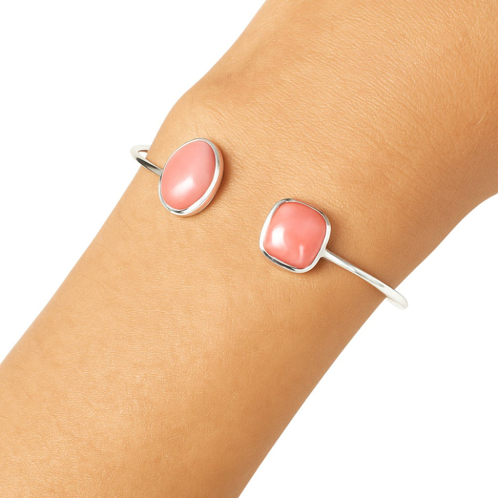 Premium Quality Pink Opal Cuff Bangle Bracelet B-1004 48-EB10512