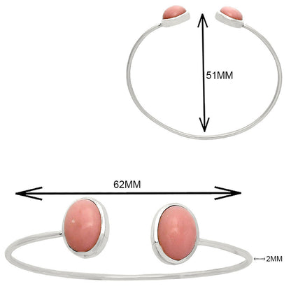 Premium Quality Pink Opal Cuff Bangle Bracelet B-1004 48-EB10513