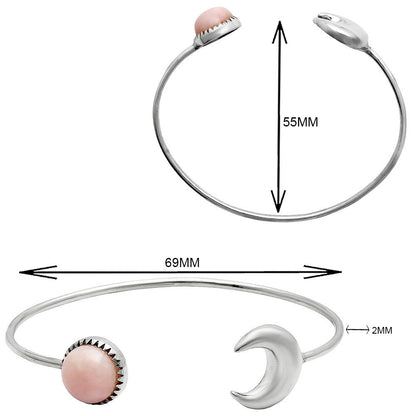 Premium Quality Pink Opal - Australia Cuff Bangle Bracelet B-1046 48-EB10515