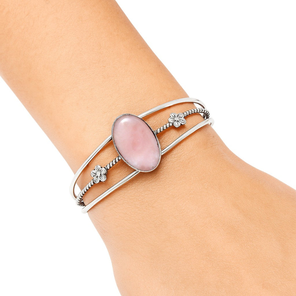 Premium Quality Pink Opal - Australia Cuff Bangle Bracelet B-1012 48-EB10516