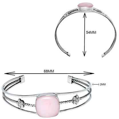 Premium Quality Pink Opal - Australia Cuff Bangle Bracelet B-1012 48-EB10517