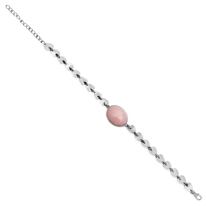Premium Quality Heart - Pink Opal - Australia Bracelet B-1044 48-EB10525