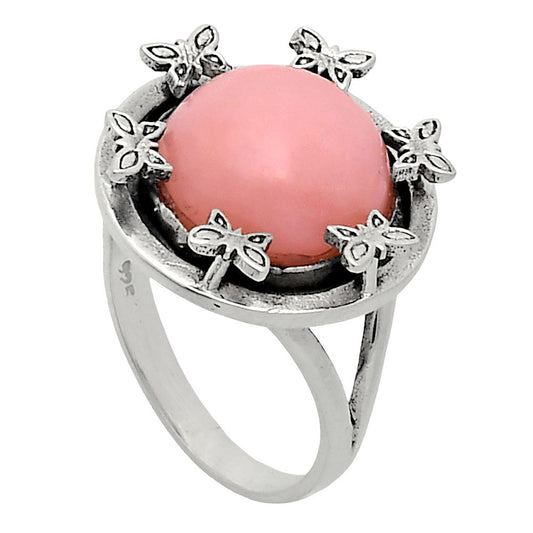 Premium Quality Natural Pink Opal Ring size-7.5 R-1716 48-ER13993