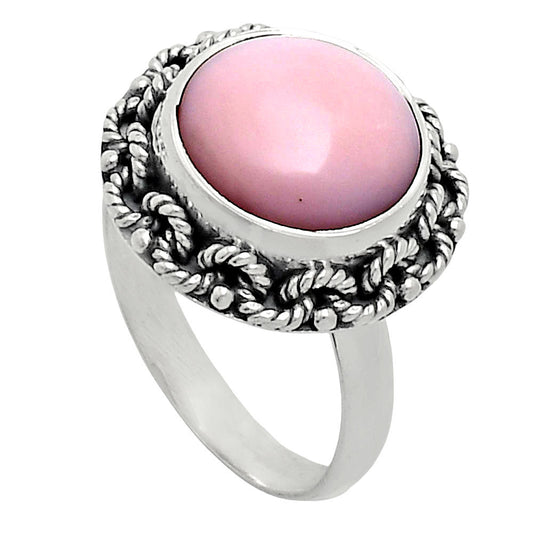 Premium Quality Natural Pink Opal Ring size-7 R-1266 48-ER13999
