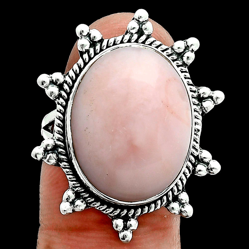 Premium Quality Natural Pink Opal - Australia Ring size-7 R-1234 48-ER14009