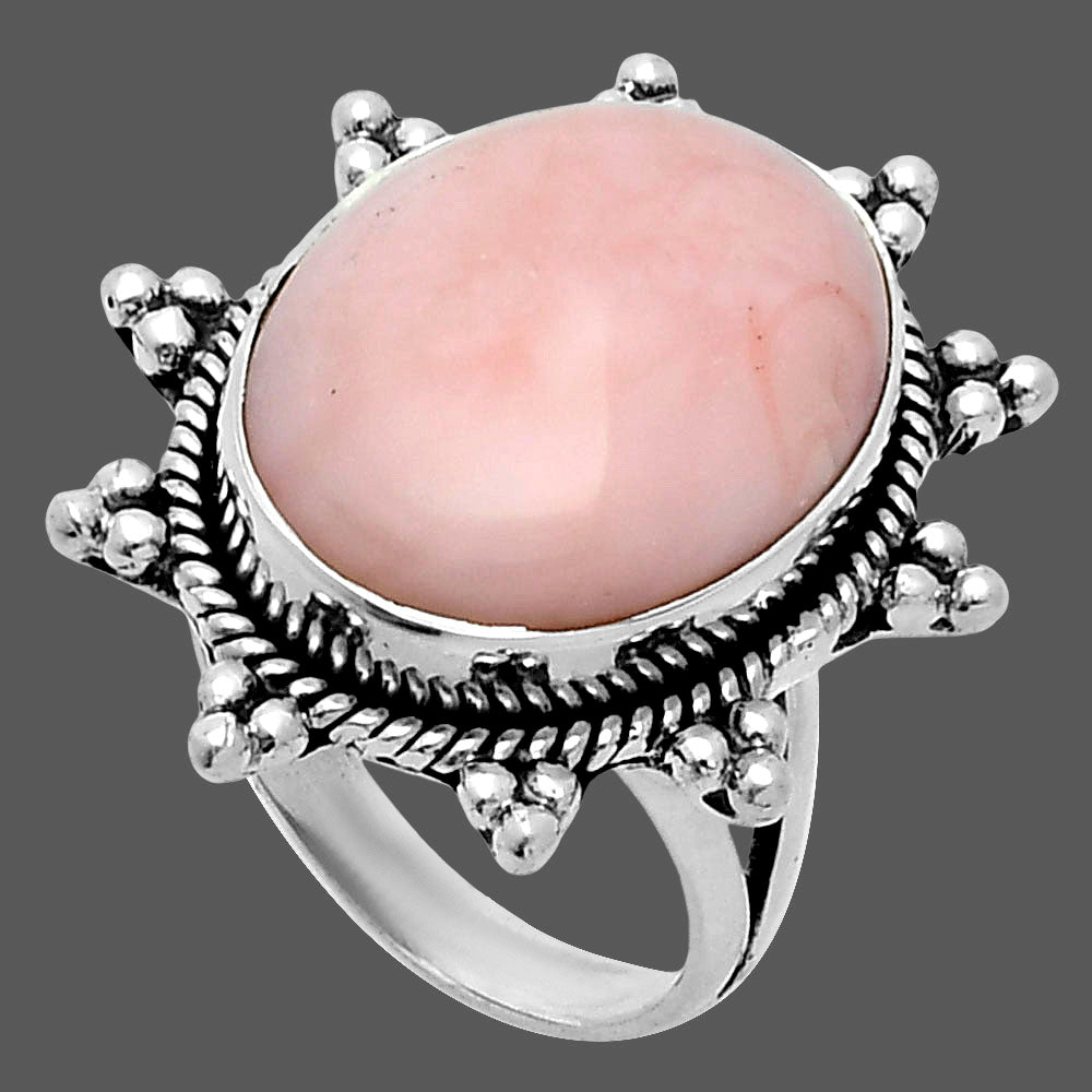 Premium Quality Natural Pink Opal - Australia Ring size-7 R-1234 48-ER14009
