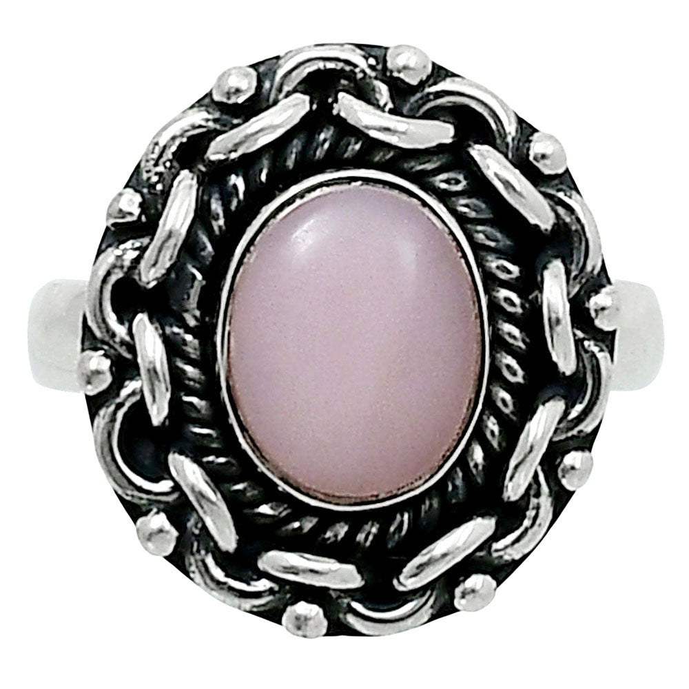 Premium Quality Natural Pink Opal Ring size-5 R-1667 48-ER14011