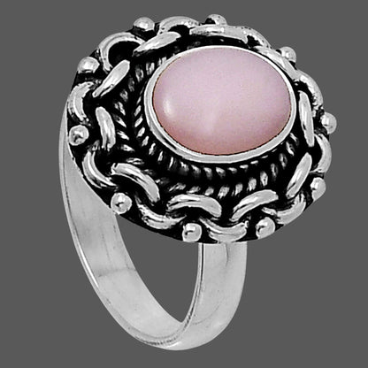 Premium Quality Natural Pink Opal Ring size-5 R-1667 48-ER14011