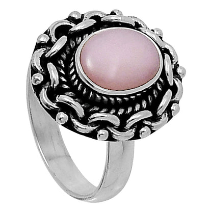 Premium Quality Natural Pink Opal Ring size-5 R-1667 48-ER14011