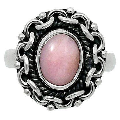 Premium Quality Natural Pink Opal Ring size-6 R-1667 48-ER14013