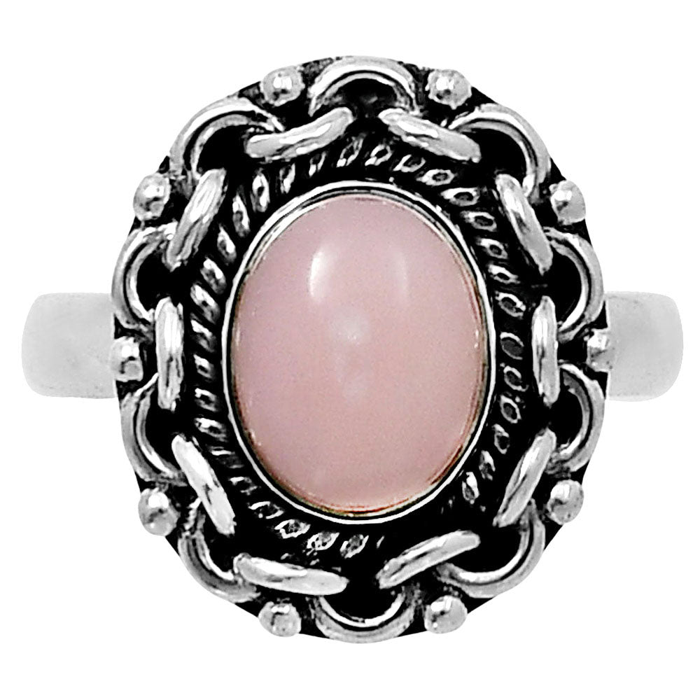 Premium Quality Natural Pink Opal Ring size-7 R-1667 48-ER14016