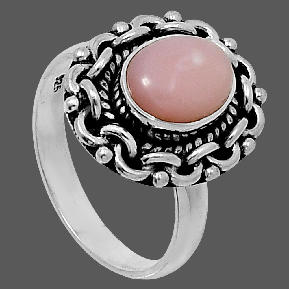 Premium Quality Natural Pink Opal Ring size-7 R-1667 48-ER14016