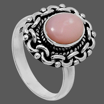 Premium Quality Natural Pink Opal Ring size-7 R-1667 48-ER14016