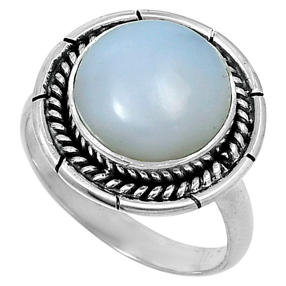 Premium Quality Natural White Opal Ring size-8 R-1728 50-ER14113