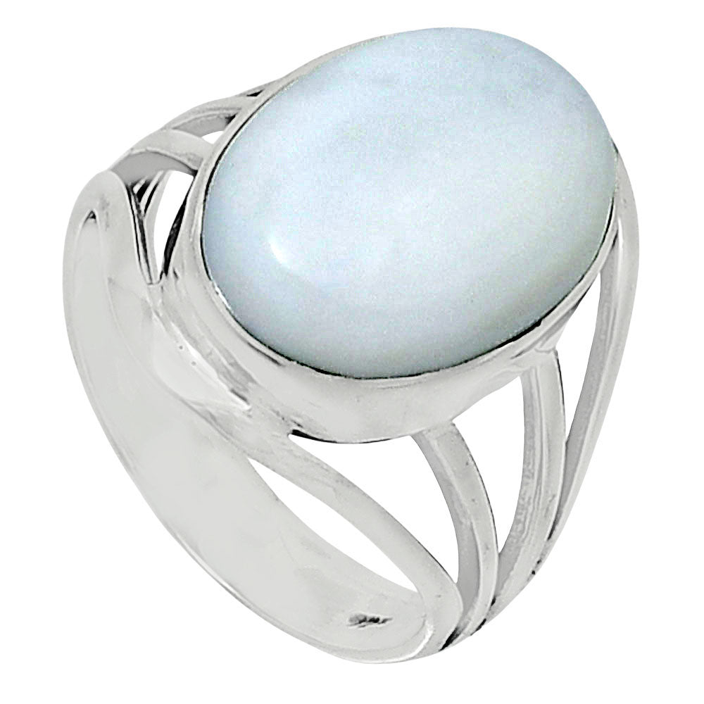 Premium Quality Natural White Opal Ring size-7 R-1219 50-ER14123