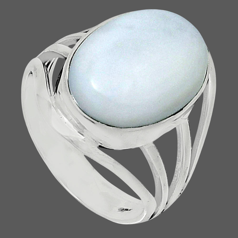 Premium Quality Natural White Opal Ring size-10 R-1219 50-ER14131