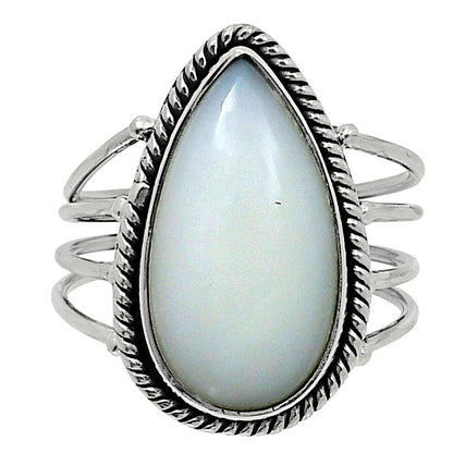 Premium Quality Natural White Opal Ring size-10 R-1010 50-ER14159