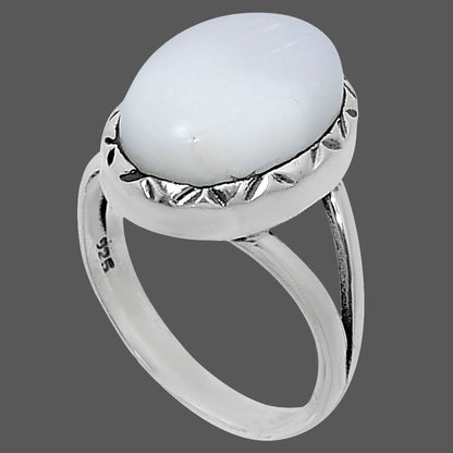 Premium Quality Natural White Opal Ring size-7 R-1074 50-ER14162