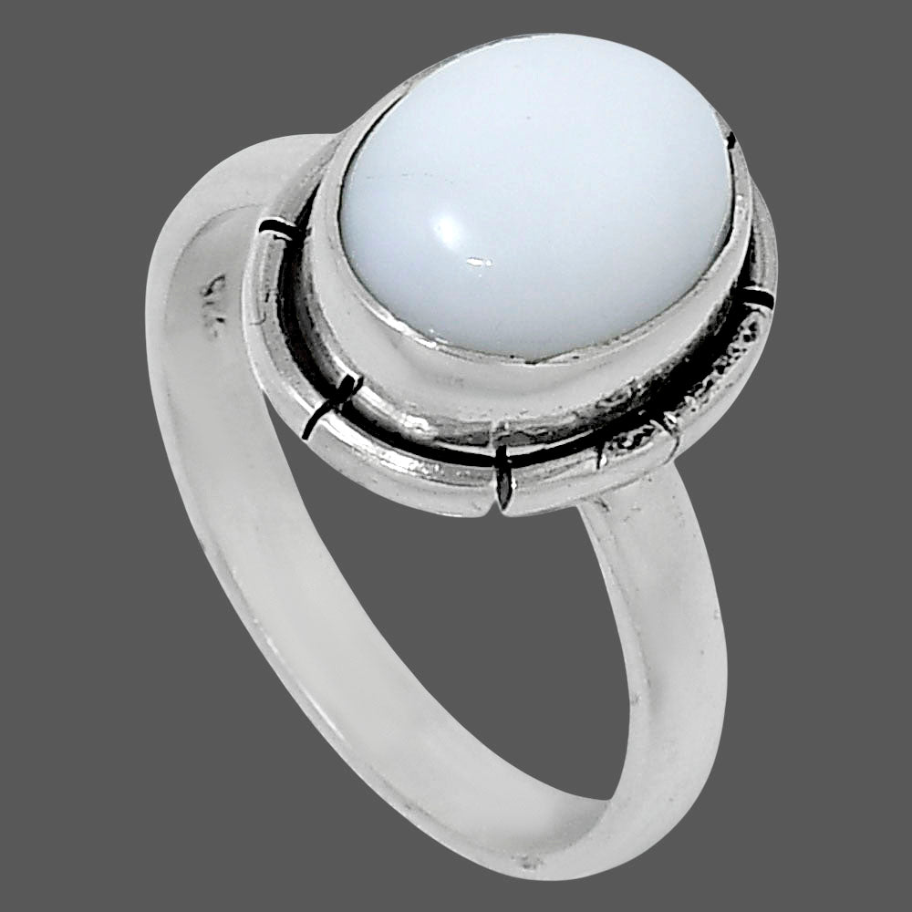 Natural White Opal Ring size-6 R-1011 50-ER14765