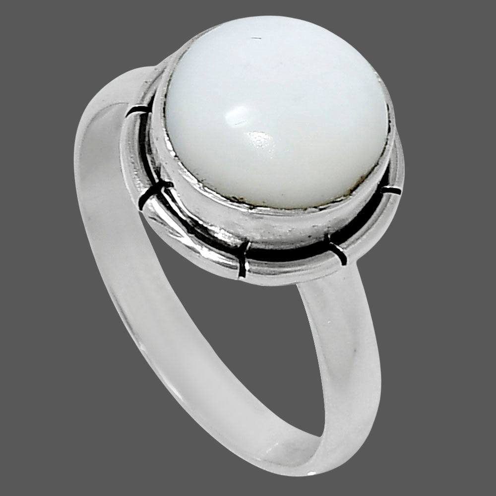 Natural White Opal Ring size-8 R-1011 50-ER14776