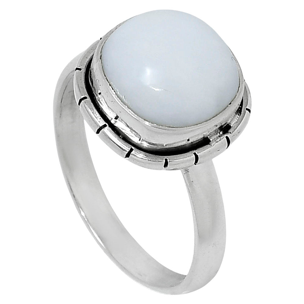 Natural White Opal Ring size-9 R-1011 50-ER14781