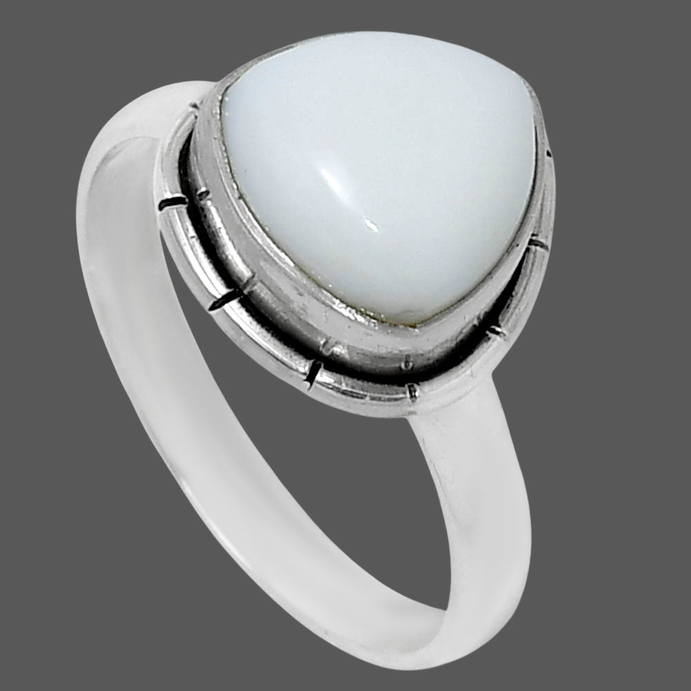 Natural White Opal Ring size-9 R-1011 50-ER14785
