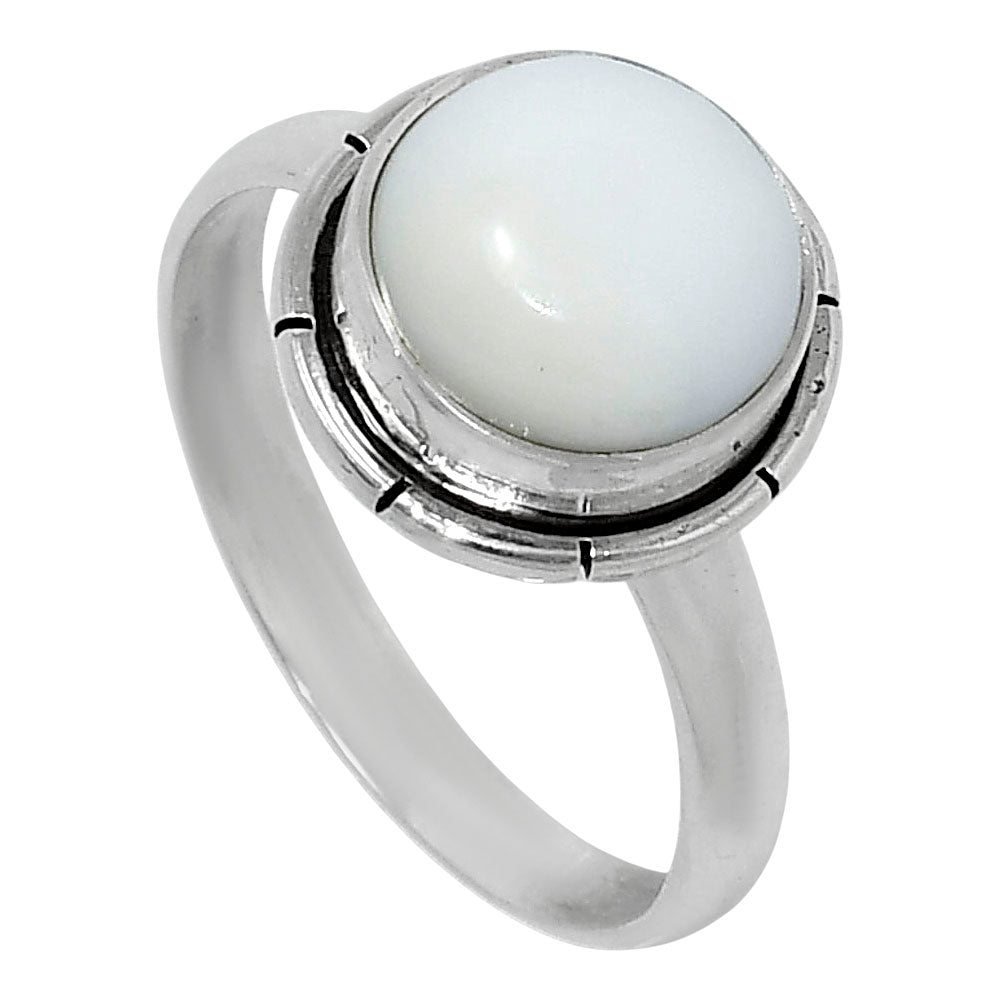 Natural White Opal Ring size-9 R-1011 50-ER14789