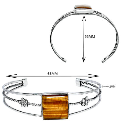 Premium Quality Tiger Eye - Africa Cuff Bangle Bracelet B-1012 51-EB10527