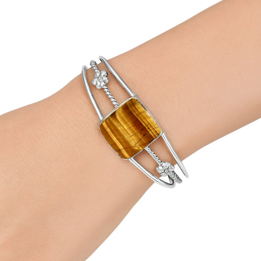 Premium Quality Tiger Eye - Africa Cuff Bangle Bracelet B-1012 51-EB10527