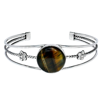 Premium Quality Blue Tiger Eye Cuff Bangle Bracelet B-1012 51-EB10529