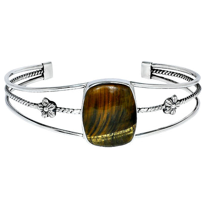 Premium Quality Blue Tiger Eye Cuff Bangle Bracelet B-1012 51-EB10530