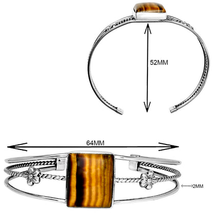 Premium Tiger Eye - Africa Cuff Bangle Bracelet B-1012 51-EB10531