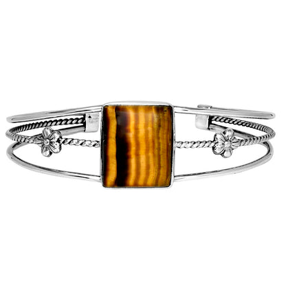 Premium Tiger Eye - Africa Cuff Bangle Bracelet B-1012 51-EB10531