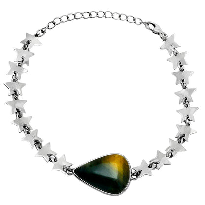 Premium Quality Star - Natural Blue Tiger Eye Bracelet B-1044 51-EB10543