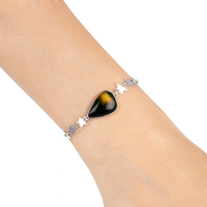 Premium Quality Star - Natural Blue Tiger Eye Bracelet B-1044 51-EB10543