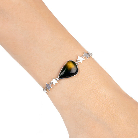 Premium Quality Star - Natural Blue Tiger Eye Bracelet B-1044 51-EB10543