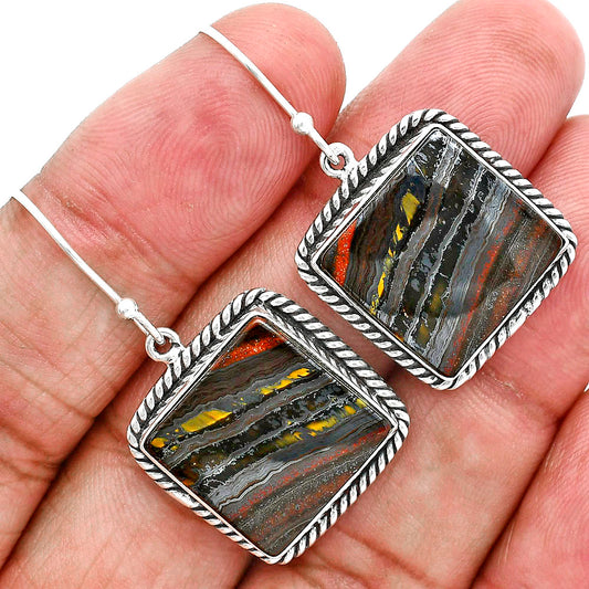 Natural Iron Tiger Eye Earrings E-1055 51-EE10399