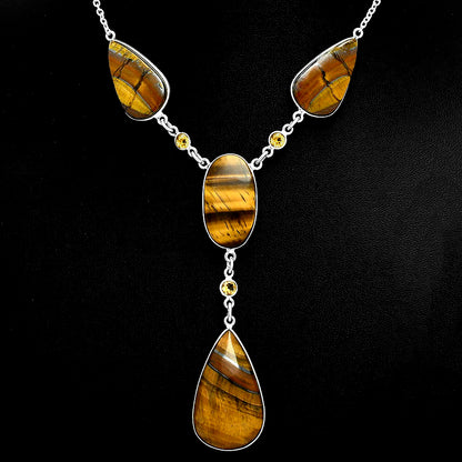 Premium Quality Tiger Eye - Africa & Citrine Necklace N-1023 51-EN10142