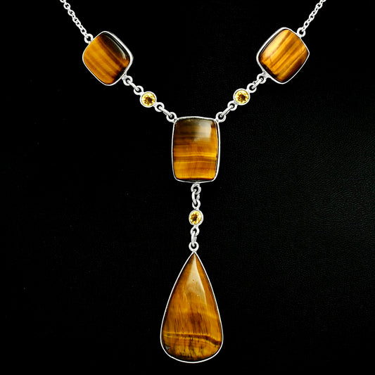 Premium Quality Tiger Eye - Africa & Citrine Necklace N-1023 51-EN10144
