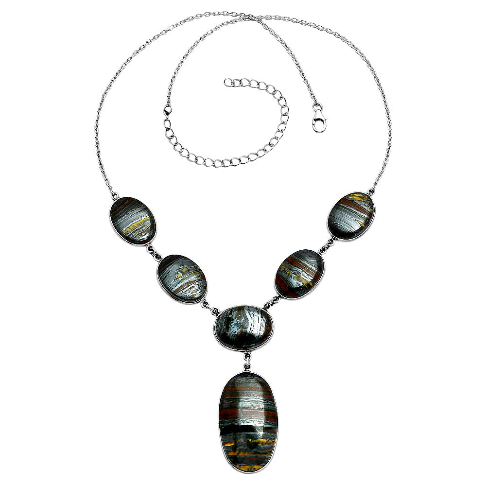 Premium Quality Iron Tiger Eye Necklace N-1013 51-EN10146