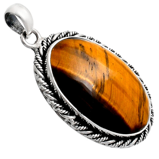 Premium Quality Natural Tiger Eye Pendant P-1074 51-EP10408