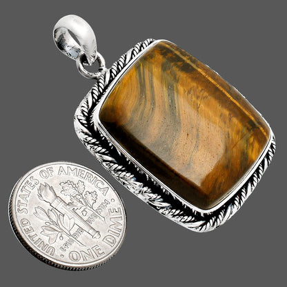 Premium Quality Natural Tiger Eye Pendant P-1074 51-EP10410