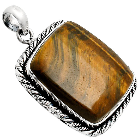 Premium Quality Natural Tiger Eye Pendant P-1074 51-EP10410